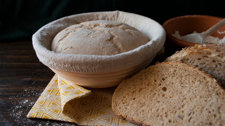 Bowl of bread dough