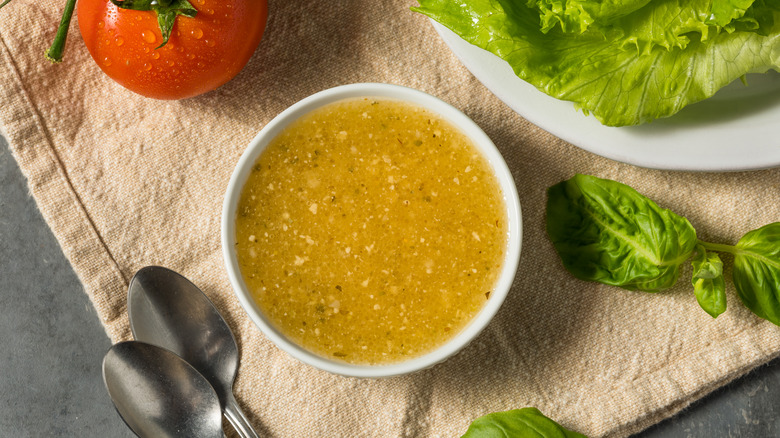 Italian dressing in bowl