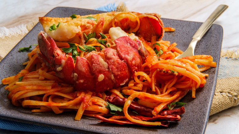 plate of Lobster fra diavolo