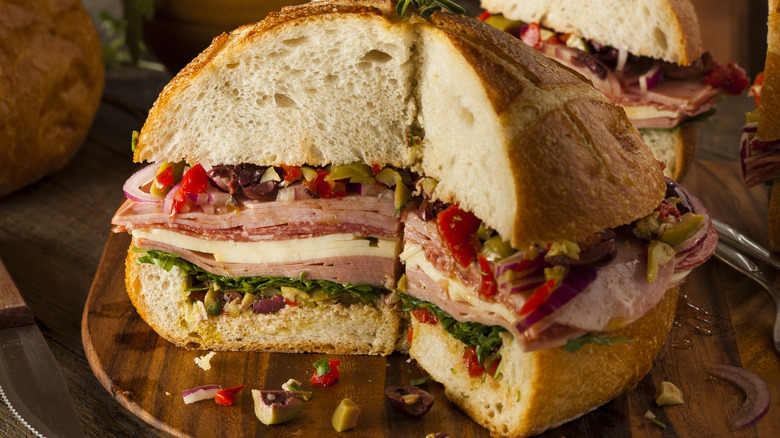 large Muffuletta sandwich