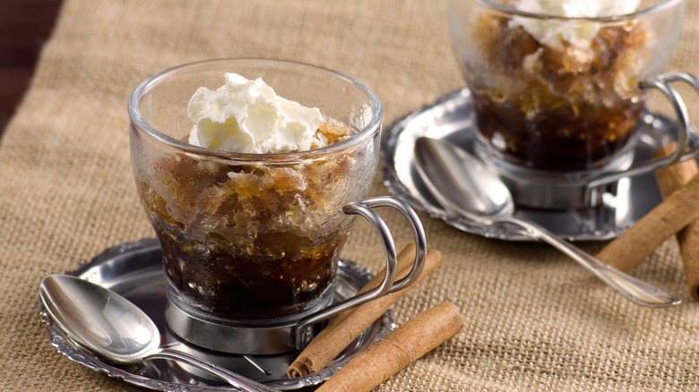 coffee granita in glass cups