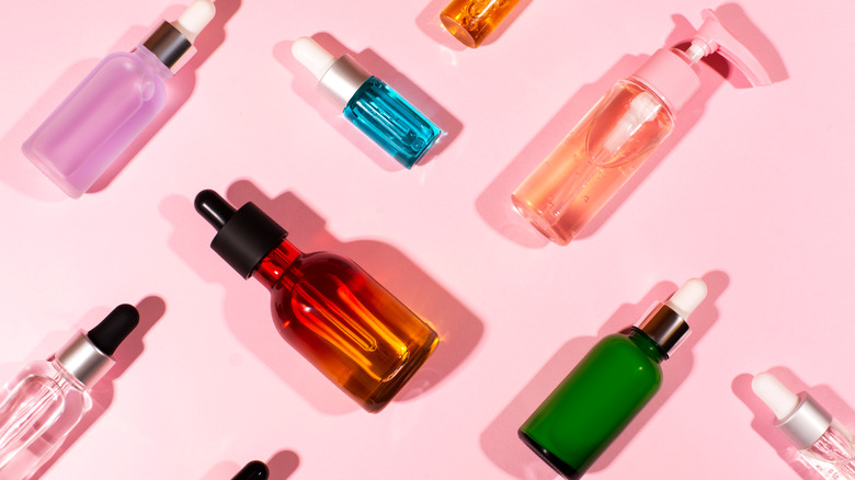 vials of beauty products