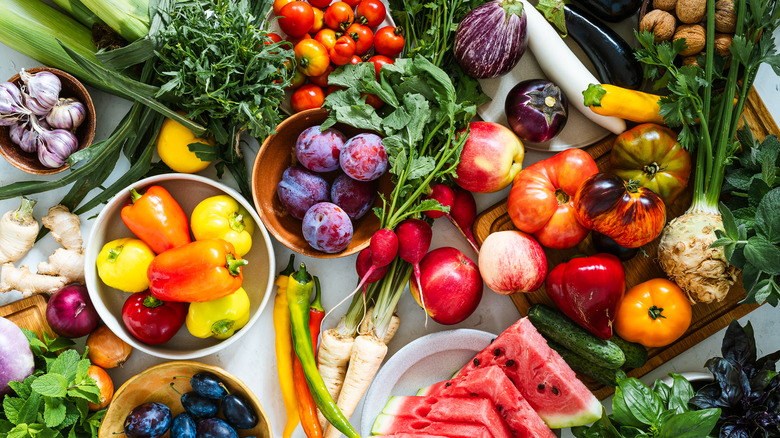 fresh fruits and vegetables