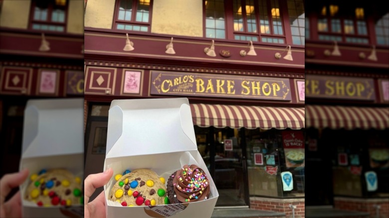 cupcake and cookie at Carlo's Bake Shop