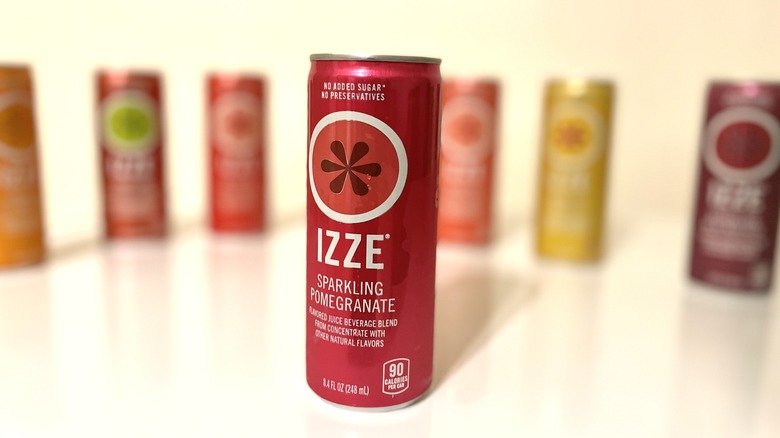 izze pomegranate juice can