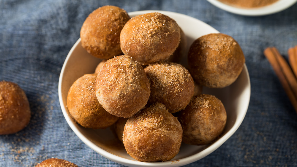 Freshly fried donut holes