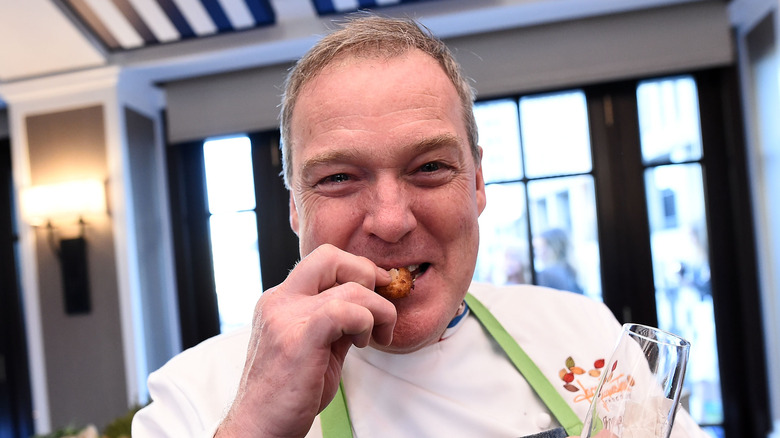 Nailed It! judge Jacques Torres eating chocolate