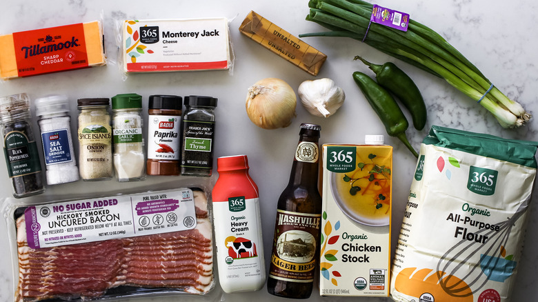 ingredients for jalapeno beer cheese soup