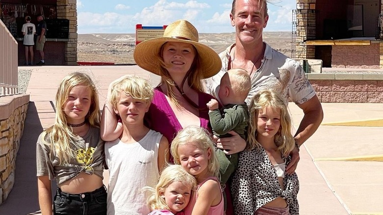 James Van Der Beek with family traveling