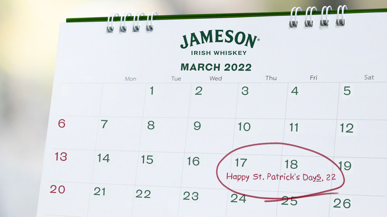 Jameson Irish Whiskey St. Patrick's Days calendar