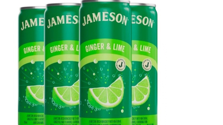 Cans of Jameson Ginger and Lime cocktail