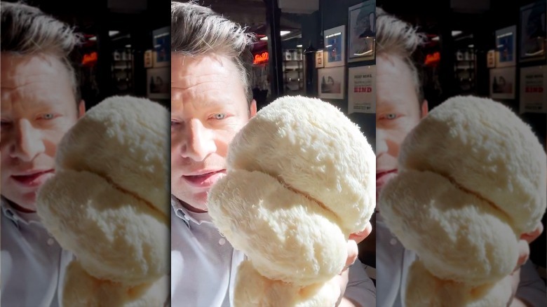 Jamie Oliver with Lion's Mane mushroom