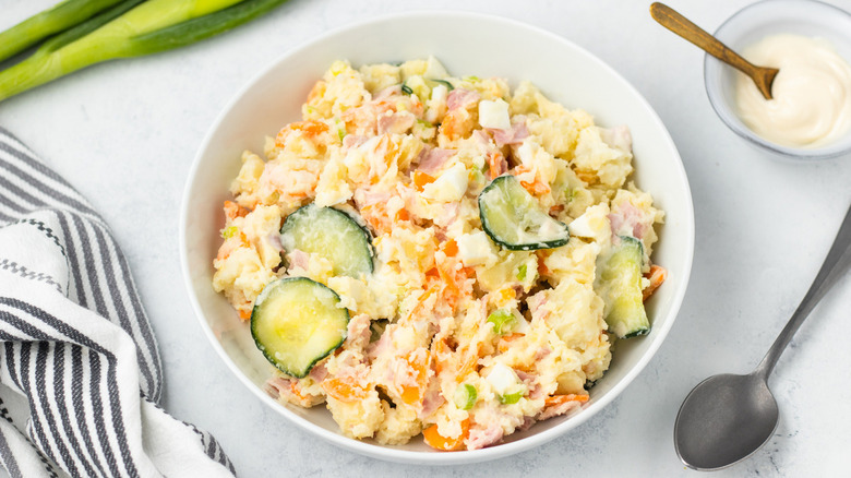 Finished Japanese-style potato salad