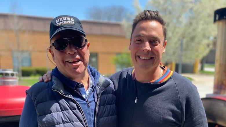 Jeff Mauro and his father Gus Mauro smiling