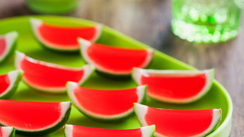 watermelon Jell-O shots