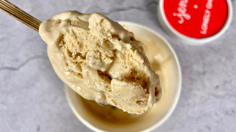 Spoonful of Jeni's Lonely Ghost Double Dough Ice Cream