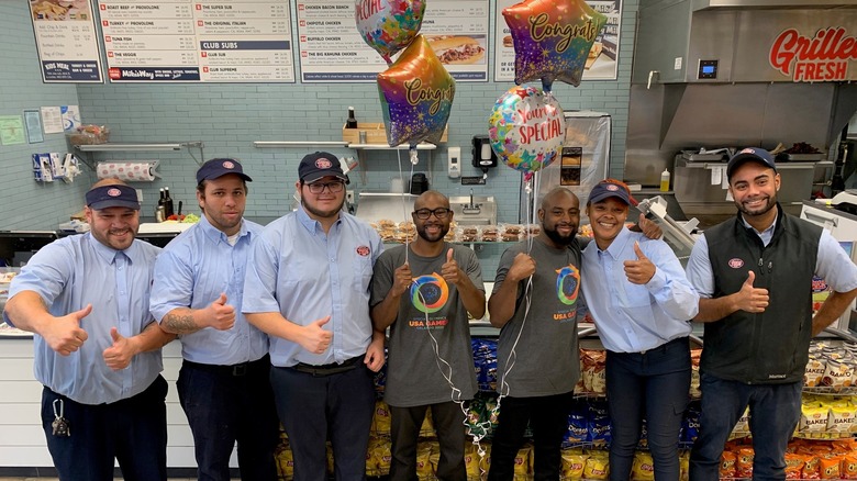 jersey mike's employees and special olympics usa athletes