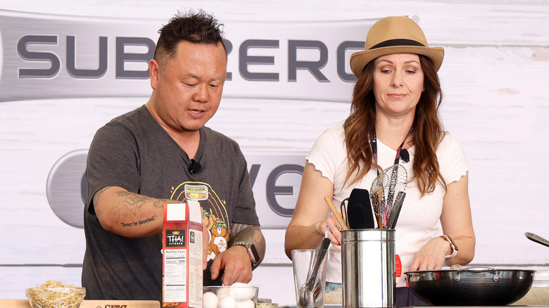 Jet Tila and Ali Tila cooking at the South Beach Wine and Food Festival