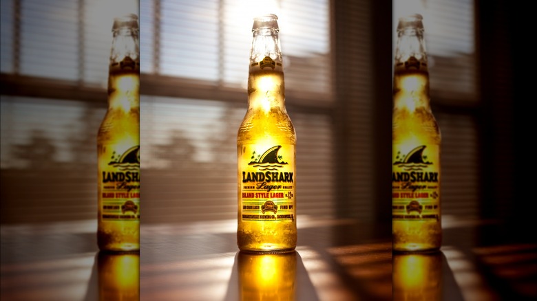 Landshark Lager bottled beer