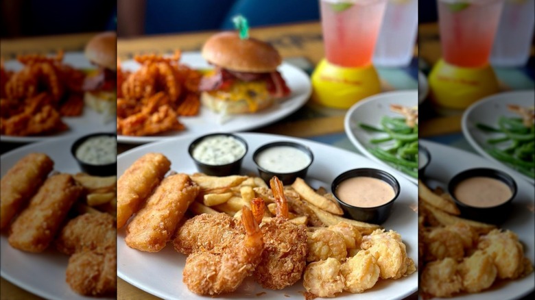 coconut shrimp in sampler platter