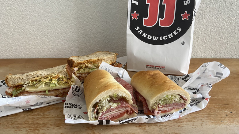 both Jimmy John's sandwiches