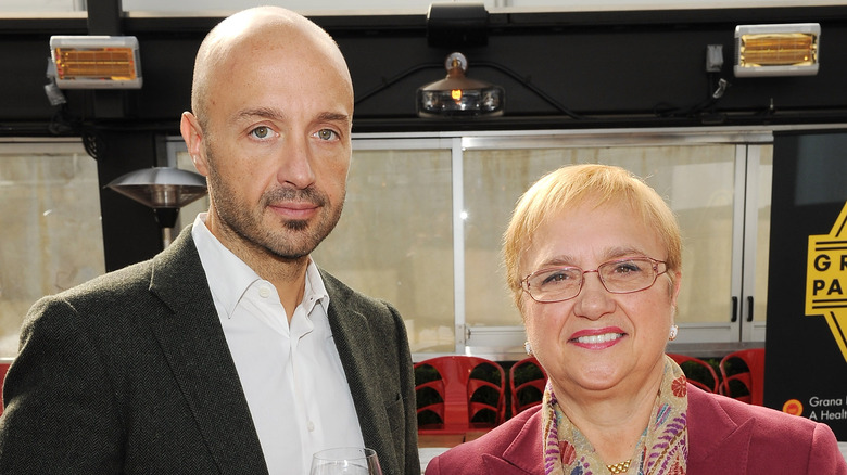 Joe Bastianich smiling next to his mother Lidia 