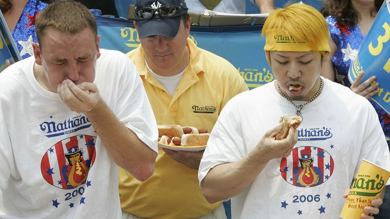 Joey Chestnut and Takeru Kobayashi