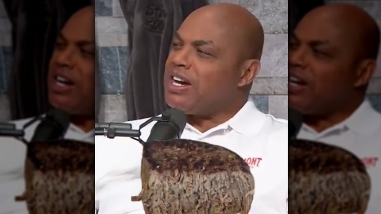 Charles Barkley with steak