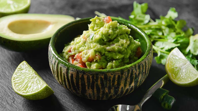 A bowl of guacamole