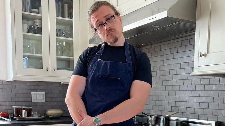 YouTube star Joshua Weissman in the kitchen