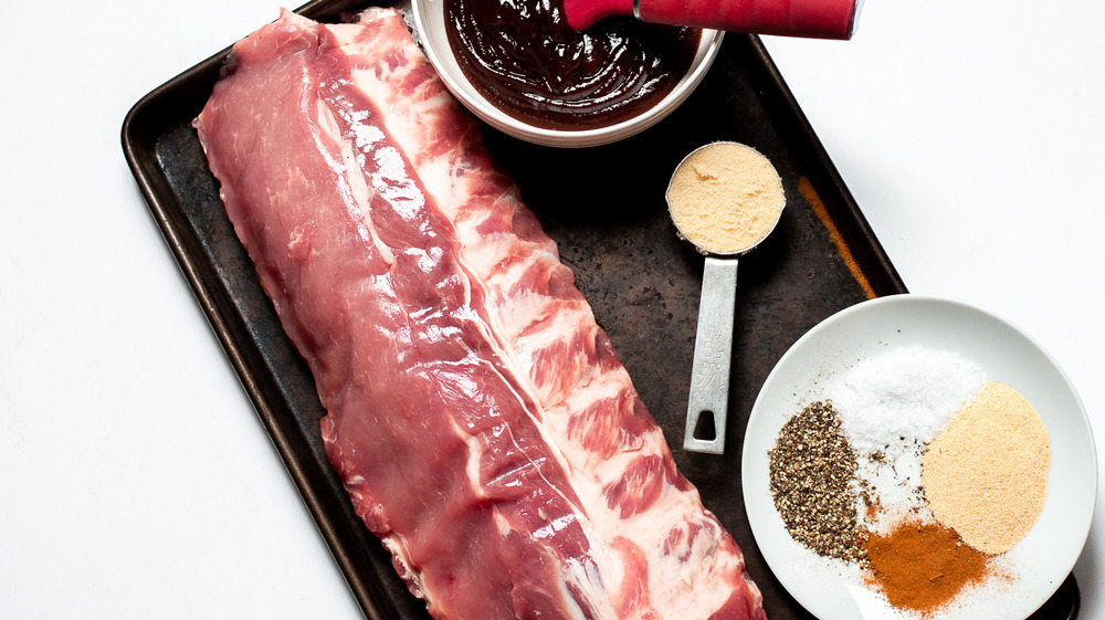 ingredients needed for prepping ribs