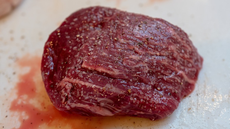 raw steak