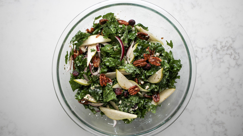 kale salad tossed