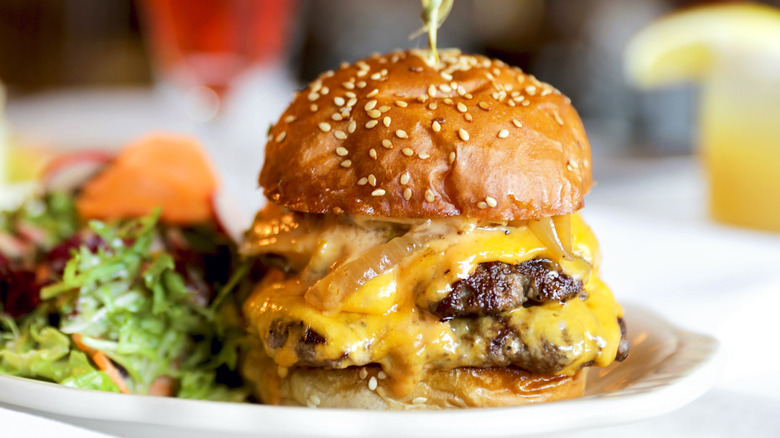 The double cheeseburger at Little Jack's Tavern