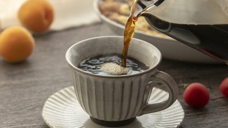 Coffee pouring into mug