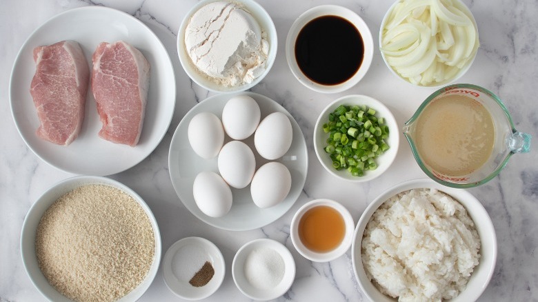 ingredients for katsudon