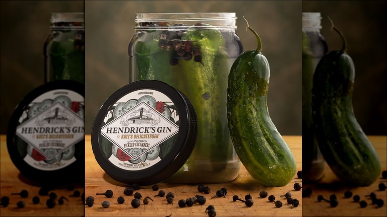 A jar of Katz's x Hendrick's Gin Pickles