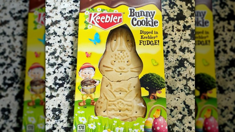 Boxes of Keebler cookies on a shelf