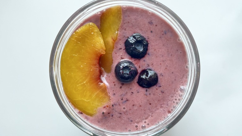 kefir blueberry peach smoothie