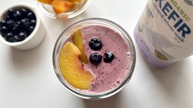 fruit smoothie with kefir