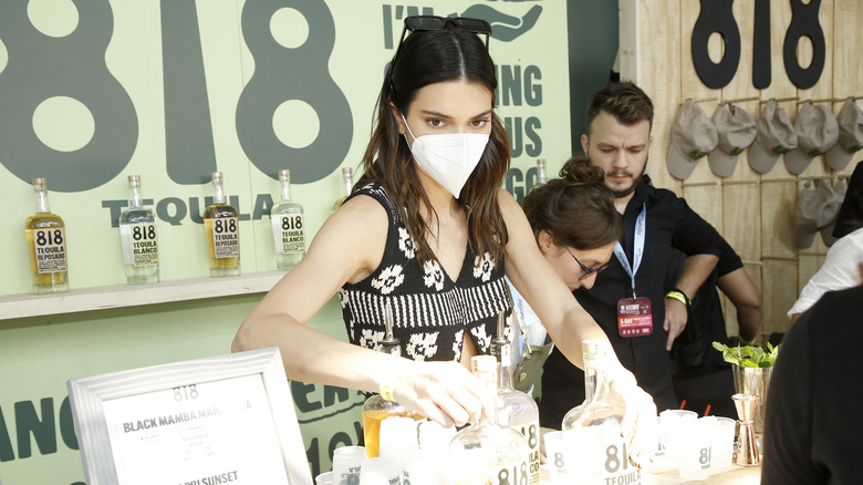 Kendall Jenner pouring 818 tequila