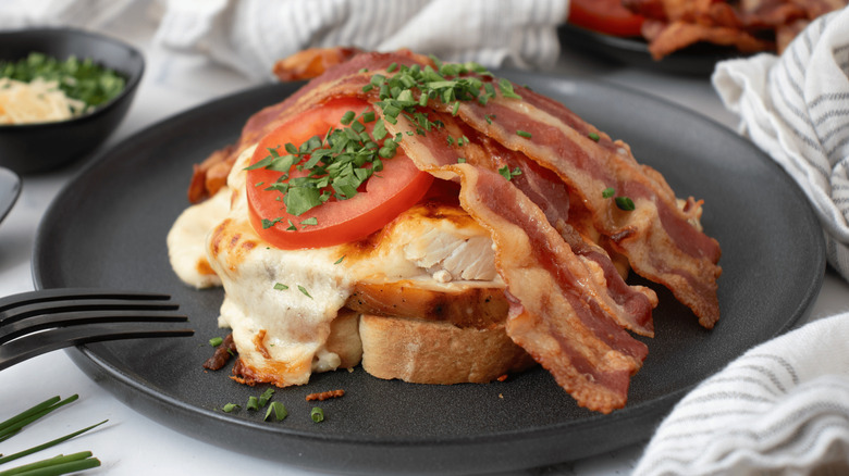 Kentucky Hot Brown sandwich on plate