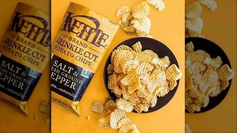 Krinkle Cut Salt and Fresh Ground Pepper kettle chips