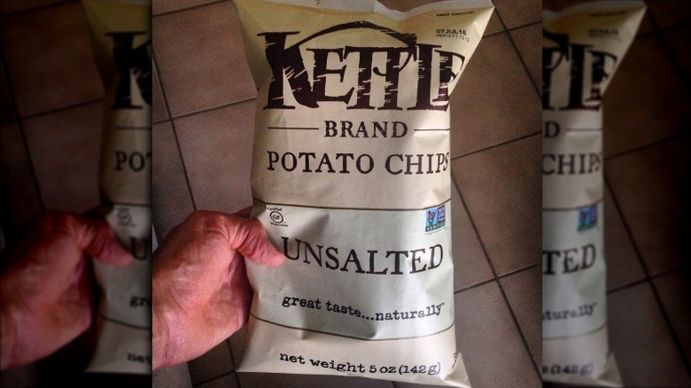 Unsalted kettle chips