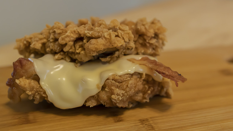 KFC Double Down with melty cheese