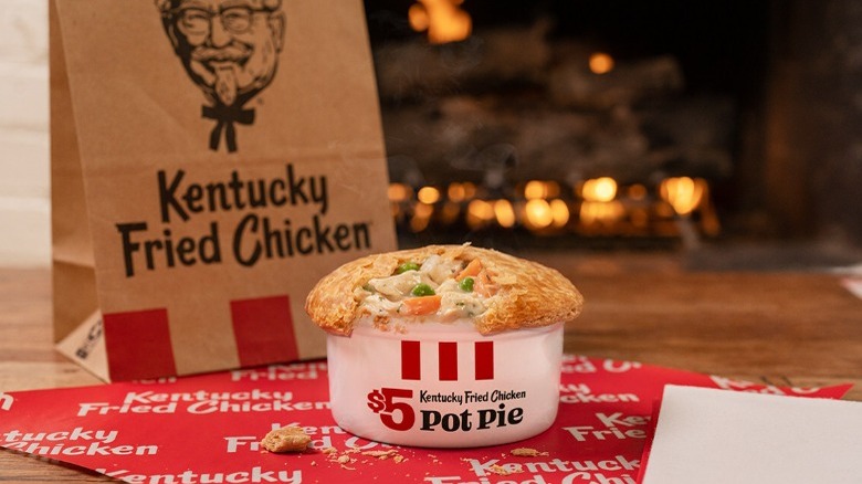 KFC bag and pot pie