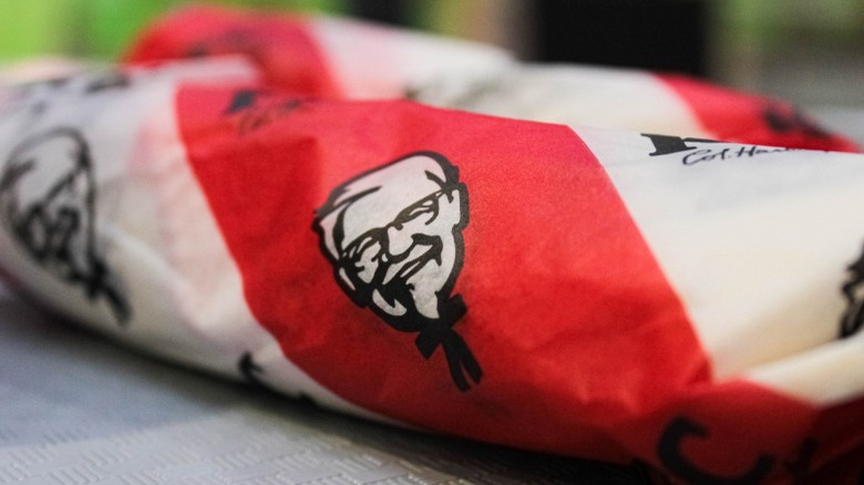KFC food wrapped in wrapped