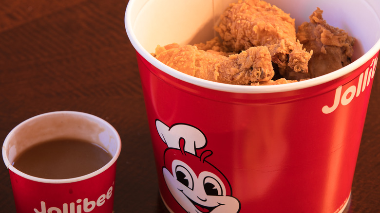 Chicken and gravy from Jollibee