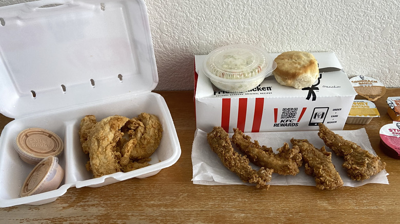 Tenders with sauces and sides