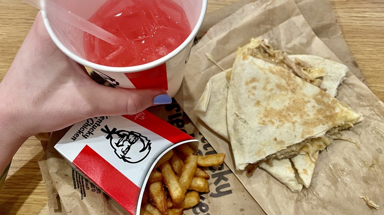 KFC's Chicken Quesadilla combo